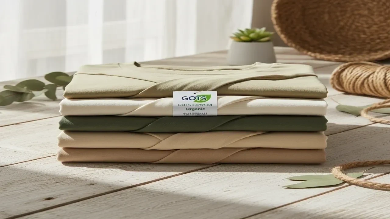 Bio-Baumwoll-T-Shirts in Erdtönen mit GOTS-Zertifikat