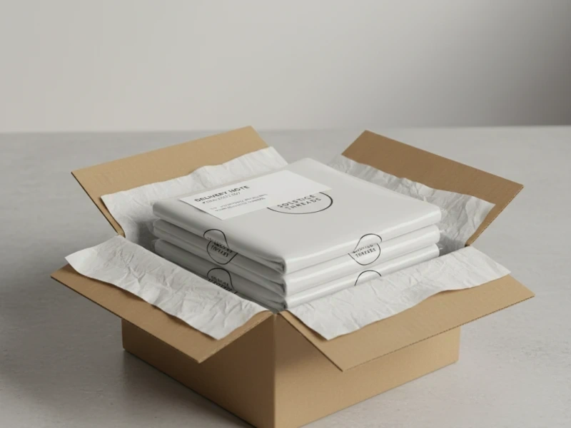 Verpackte Firmenbekleidung im Versandkarton — zuverlässig geliefert